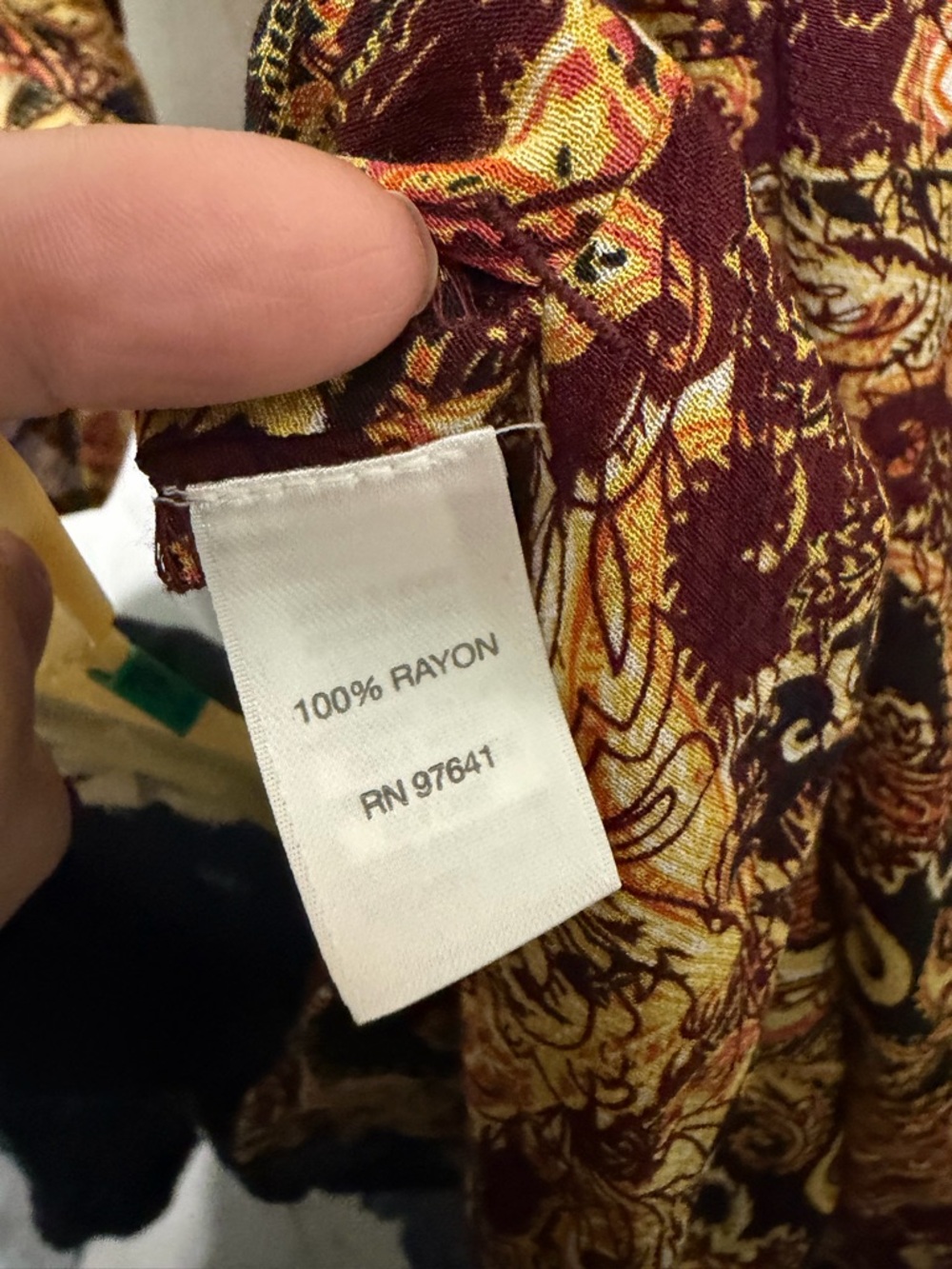 J. Jill Burgundy and Gold Paisley A-Line Long Sleeve Tunic Dress Size 2X - Picture 6 of 8